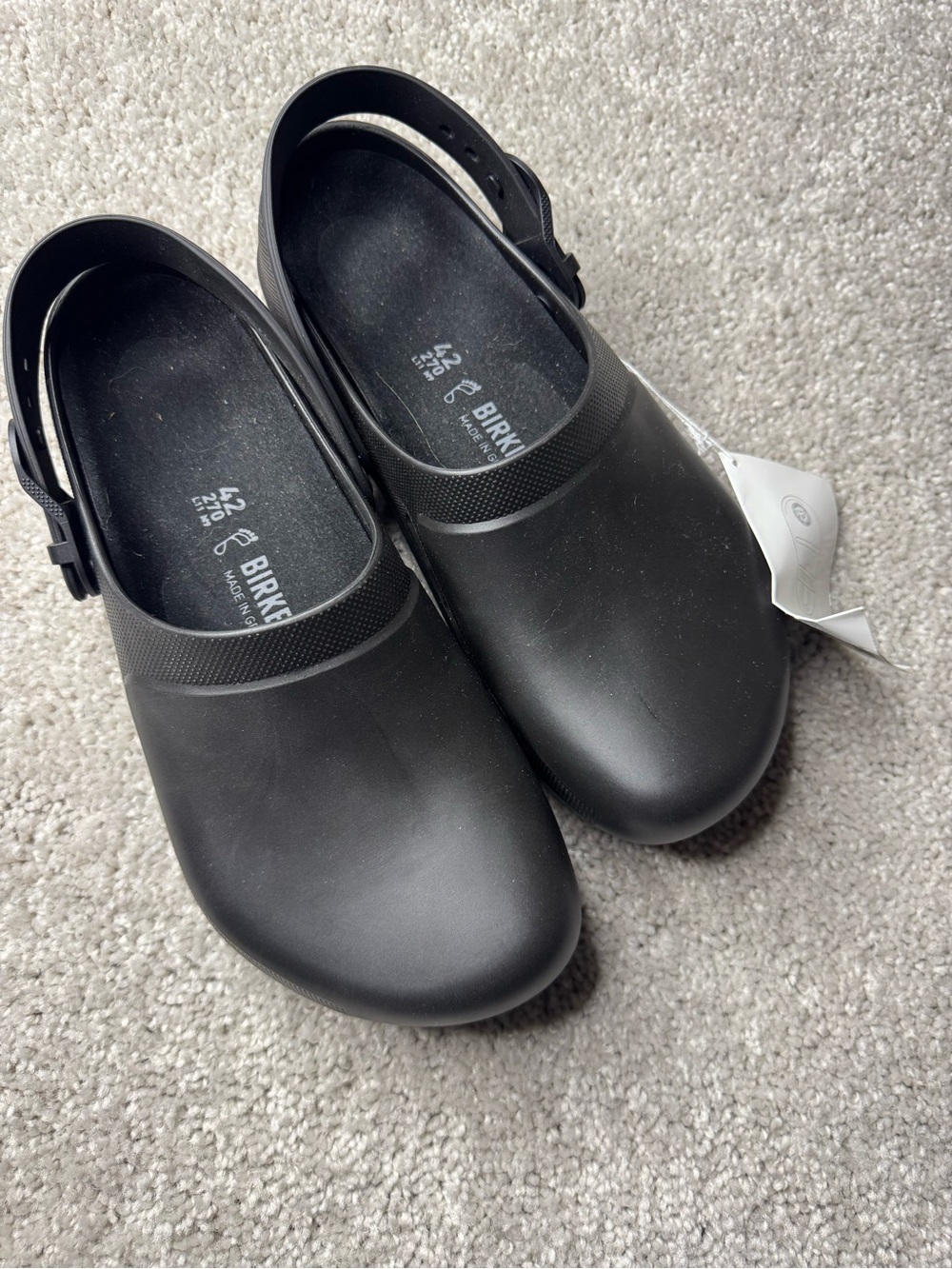 NWT Birkenstock Birki Air 2.0 Black Professional Clogs Work Shoes Size 42 M9 W11